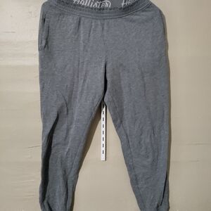 Hollister Gray Sweatpants with Tapered Legs and Elastic Waistband